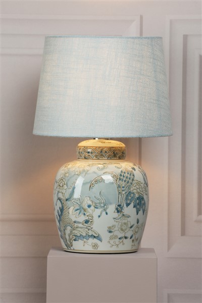 (image for) Laura Ashley Elizabeth Ceramic Table Lamp With Bird Print Design Base Only